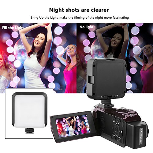 LED Camera Video Light, 64pcs Bulbs 6000-6500K Dimmable On Camera Video light for DSLR Camera Canon,Nikon,Sony,Panasonic,Olympus,Fuji etc. and other Camera Camcorders - Thumbnail 2