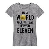 Air Waves In A World Of Tens Eleven - Ladies Short Sleeve Classic Fit Tee,Athletic Heather,Medium