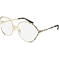 Gucci Oval Eyeglasses GG0596OA 003 Gold/Black 58mm 0596