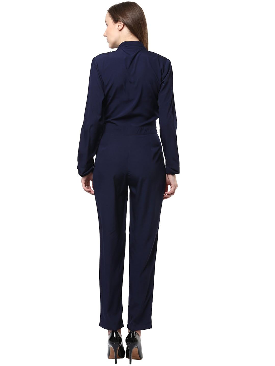 magnetic designs women's jacket style jumpsuit blues
