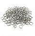 yueton Pack of 200 Nickel Plated Split Ring Chain Part for Connecting Lobster Clasp, Charms, Links and Other Jewelry (10mm)
