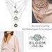 Olbye Layering Elephant Moon Necklace Silver Compass Necklace Choker for Women Boho Necklace Jewelry