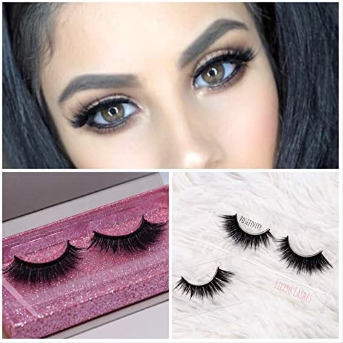 Eilish Lashes - Premium Quality 3D Faux Mink and 3D Silk Fiber False Eyelash - 100% cruelty-free (Positivity)