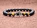 AmorWing M Onyx Tiger Eye Hamsa Hand Buddha Mens Bracelet for Yoga Meditation