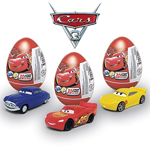 OPTOVICHOK Сars Set of 3 Plastic Egg from Cartoon  Cars 2