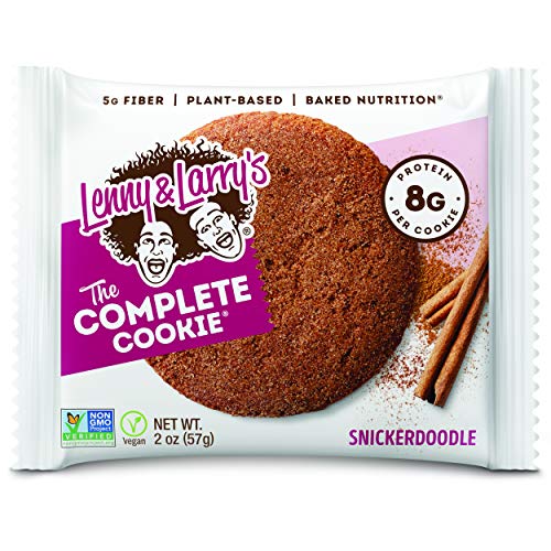 Lenny & Larry's The Complete Cookie, Snickerdoodle, 2 Ounce Cookies - 12 Count, Soft Baked, Vegan and Non GMO Protein Cookies (The Best Snickerdoodle Cookies)