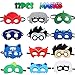 TEEHOME Cartoon Hero Masks Party Favors for Kid (12 Packs) with All Characters - Birthday Party Masks for Children