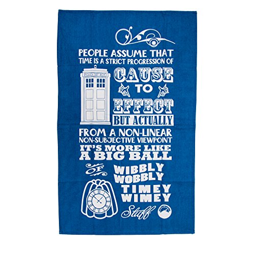 Doctor Who Dish Towels - Timey Wimey Cotton Kitchen Cloths - 2-Piece Set