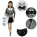 Casual Handmade Fashion Clothes Included Top+pants+bag+glasses+shoess for Barbie Doll Outfit