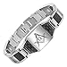 MasonicMan Men's Titanium Bracelet with Masonic Logo and Black Carbon Fiber Adjustable