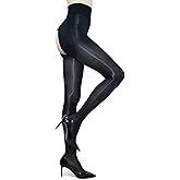 GOCBOBO Women's Oil Shiny Pantyhose High Waist Sheer Shimmer Tights Control Top Glossy Pantyhose for Women