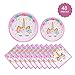 VINCREY Event Party Plates, Disposable Paper Plates and Napkins (Unicorn)