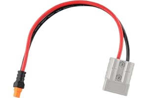 50A 10AWG Adapter Cable for Portable Power Station, Compatible with Anderson and XT60i Connectors, Ensure Stable Connection f