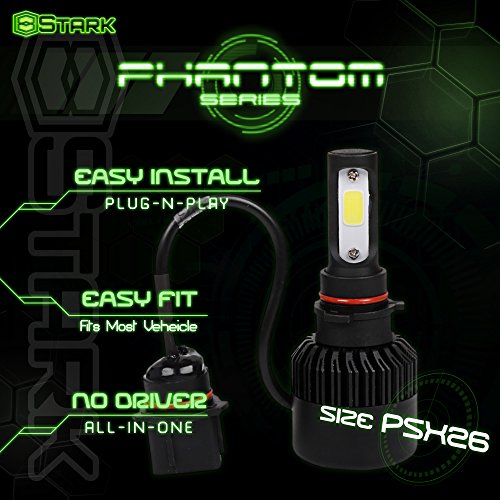 Stark Phantom Series 72W Fog Light Conversion Kit - 8000LM - 6000K Crystal White - Bulb Size: PSX26W