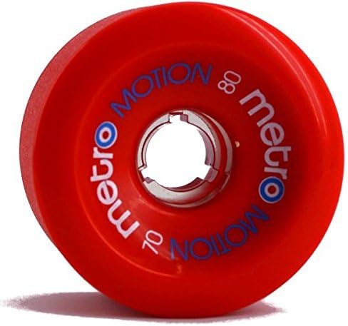 Metro Wheel Co Motion Red Longboard Wheels - 70mm 80a (Set of 4)