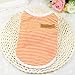 Howstar Pet Shirt, Dog Cat Clothes Puppy Classic Vest Striped T-Shirt Pet Summer Apparel (Orange, L)