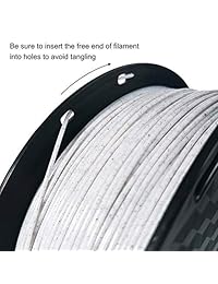 Hello3D Marble PLA Filamento 1.75mm, Impresora 3D Filamento PLA 1.75mm Mármol, Filamento de impresión 3D Color mármol, 1KG (2.2 Lbs) Carrete