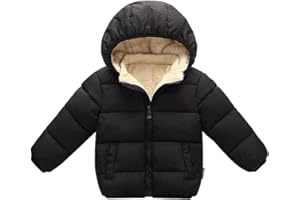 LAVIQK Baby Boys Girls Toddlers Winter Coats Puffer Jacket Hooded Down Snow Jacket Coat Outerwear