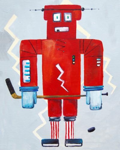 Cici Art Factory Wall Art, Bom Loves Hockey, Small