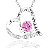 Birthday Gift For Her Jewelry Blue Sapphire Pendant Necklace Sterling Silver Swarovski