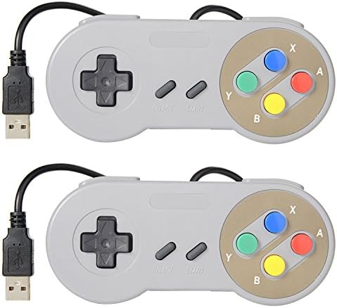 Game USB Controllers,Beyond Hope Classic Game Retro USB Super  Controller,USB PC Controller, Raspberry Pi Controller for Windows PC / MAC / Raspberry Pi (2 Pack)