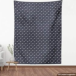 Ambesonne Horses Fabric by The Yard, Animal Pattern