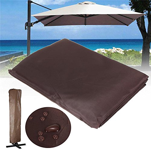 Tles - Tent & Tent Accessories - 260x70cm Brown Waterproof Garden Patio Parasol Umbrella Outdoor Canopy Protective Cover Sunshade Terrace Umbrella Concealment Brownness - 1PCs