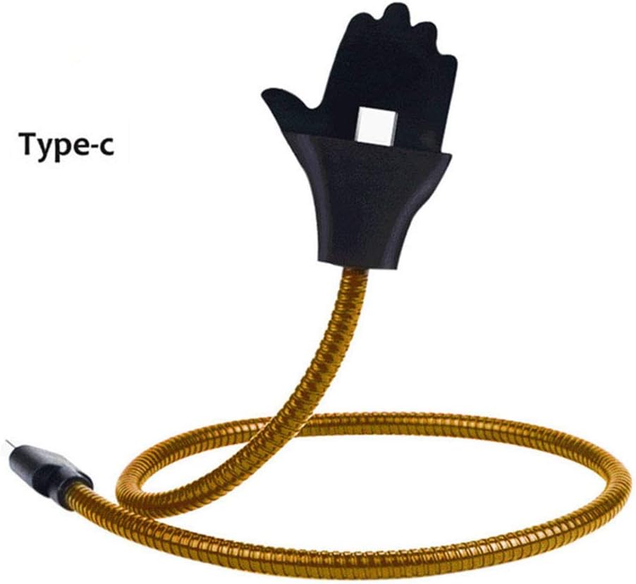 Coomir USB Charging Cable for Flexible Phone, Lazy Stand, Phone Holder, 1 Piece Type-C dorado