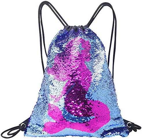 Fandicto Mermaid Sequin Drawstring Bags Unicorn Pineapple Bags for Girls Women Party Supplies