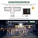 GLORIOUS-LITE Solar Security Light Outdoor, 1500LM Solar Motion Sensor LED Light with IP65 Waterproof, 6000K, Flood Light with 2 Adjustable Heads for Backyard, Pathway and Patio