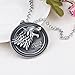 LUREME Vintage Round Shape Wolf Pendant Necklace for Fans Costume Jewelry (nl005380)