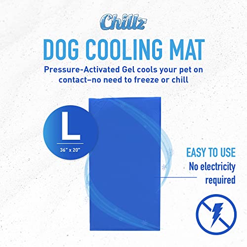 Chillz Dog Cooling Mat, Large Pressure Activated Pet Cooling Mat for