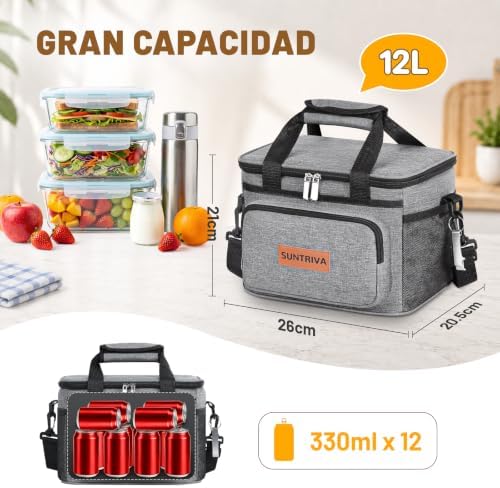 Saco térmico de alimentos 12L saco portátil de refrigeração isotérmico