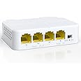 YuanLey 4 Port PoE Extender Gigabit with 3 PoE Out, IEEE 802.3af/at Mini 4 Channel PoE Repeater 1000Mbps, VLAN, Wall and Din Rail Mount Passthrough POE Amplifier/Booster, Plug and Play
