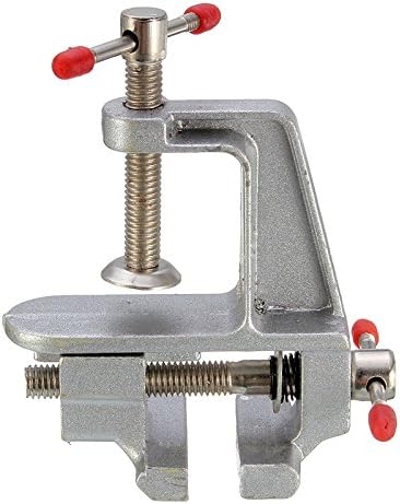 Aluminum Mini Small Hobby Clamp On Table Vise Tool Vice Woodworking Picture Frame (3.5inch ) Home Model Making etc
