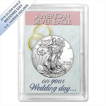 2018 American Silver Eagle In Wedding Day Harris Gift Holder 1