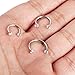 FIBO STEEL 316L Stainless Steel 6Pcs(8mm,10mm,12mm) 16G Horseshoe Lip Nipple Eyebrow Ring Nose Daith Ear Cartilage Helix Piercing Hoop Rings 3mm Cubic Zirconia Inlaid