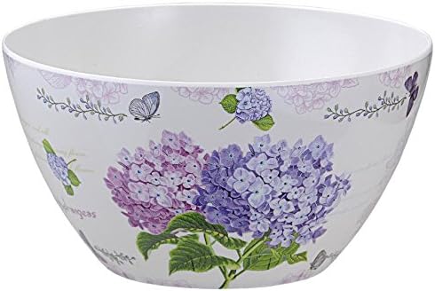 Shall Housewares International 8911 4 Piece Melamine Salad Bowl, Hydrangea