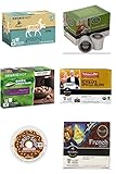 Green Mountain Breakfast, Hazelnut, The Original Donut Shop, Newman's Organic Medium Roast, TullY's , Caribou Blend, Variety Pack, 12 Keurig K Cups Each Flavor - 72 Total K Cups