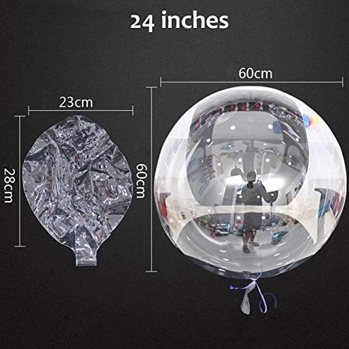 10PCS Round Bubble Balloon Reusable Traceless Party Decorations Transparent PVC No Wrinkles Balloon Birthday Wedding Decorations 12,18,24 Inch