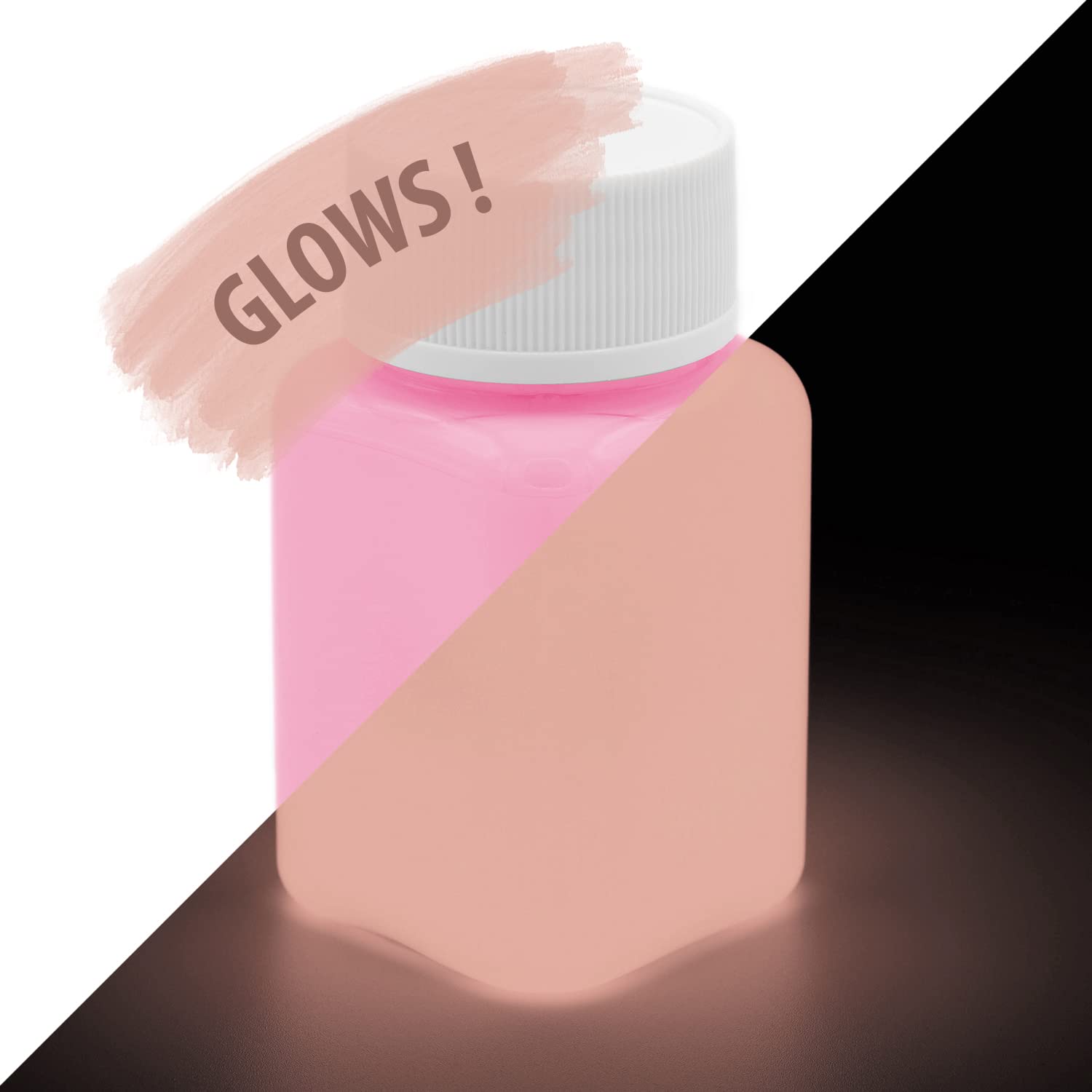 LUMENTICS Glow in the Dark Paint, 100g Pink Glow in the Dark Paint, UV Glow in the Dark Paint, Glow in the Dark Wall Painting