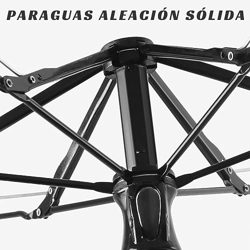 MXCOCO Paraguas de Bolsillo para Lluvia y Sol, Mini Sombrilla Plegable con Protección UV, Resistente al Viento y Lluvia, Ligero y Portátil con Estuche para Llevarlo Diario en Bolsa o Mochila