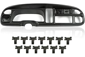 G-PLUS Dash Board Bezel Cover Instrument W/Vents Compatible with 1998-2001 Dodge Ram 1500 Truck/1998-2002 Dodge Ram 2500 3500 Truck 5GK51DX9AA, 5EU11DX9AB