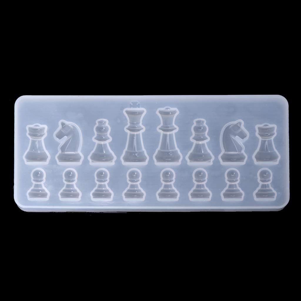 Xuniu Silicone Mold International Chess Shape DIY Clay Epoxy Resin Mold Pendant 20.8x8.6x1.1cm