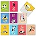 M6558OCB Catty Cards: 10 Assorted Blank All-Occasion Note Cards Featuring Spunky and Sassy Felines with Typical Cat Attitude on Richly Colored Backgrounds, w/White Envelopes.
