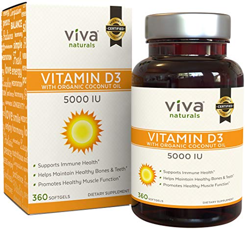 Viva Naturals High-Potency Vitamin D3, 5,000 IU, 360 Softgels Viva Naturals High-Potency Vitamin D3, 5,000 IU, 360 Softgels