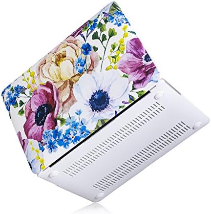 Coldel MacBook Pro 13 Case 2016 Rubberized Plastic Hard Cover for MacBook Pro 13 inch A1706/A1708 with/without Touch Bar (NEWEST Release 2016)-Watercolor Flowers
