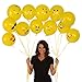 Emoji Universe Series One: Latex Emoji Smiley Face Balloons 72 Pack Yellow