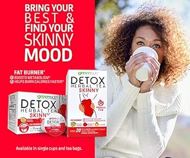 Amazon Com Greenside Detox Herbal Tea Bags For Skinny Fat Burner Boost Metabolism Herbal Body Supplements 40 Cups 1 5 Gram Serving Cup Grocery Gourmet Food