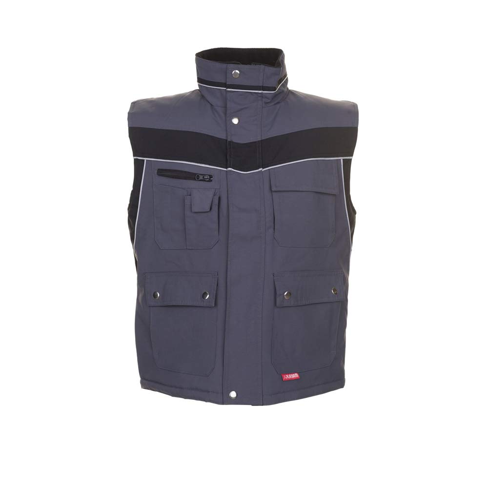 Planam 2586044 Size Small "Plaline" Winter Vest - Slate/Black